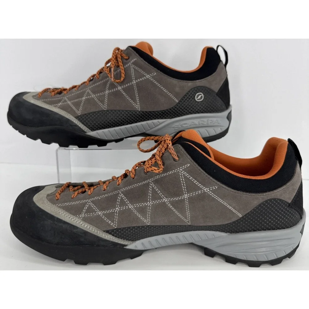 Scarpa Zen Pro Approach Shoes Men's US 14 EU 48 Gray Orange Vibram Hiking
